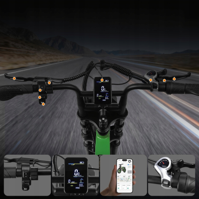 Rower elektryczny fatbike składany OOK TEK E20 15Ah 250W LCD USB #zdjecie1