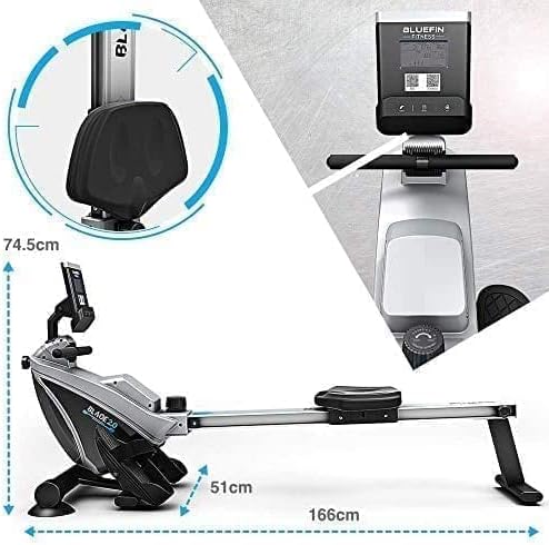 Wioślarz Magnetyczny Składany Bluefin Fitness Blade Treningowy Rower LCD #zdjecie1