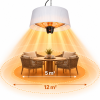 Lampa grzewcza wisząca Sunred 1500W promiennik podczerwieni z pilotem LED #zdjecie8