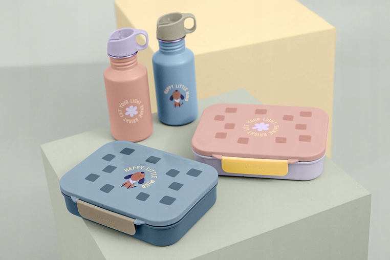Lunchbox Lassig Bento śniadaniówka 3 komory przegroda różowy liliowy #zdjecie9
