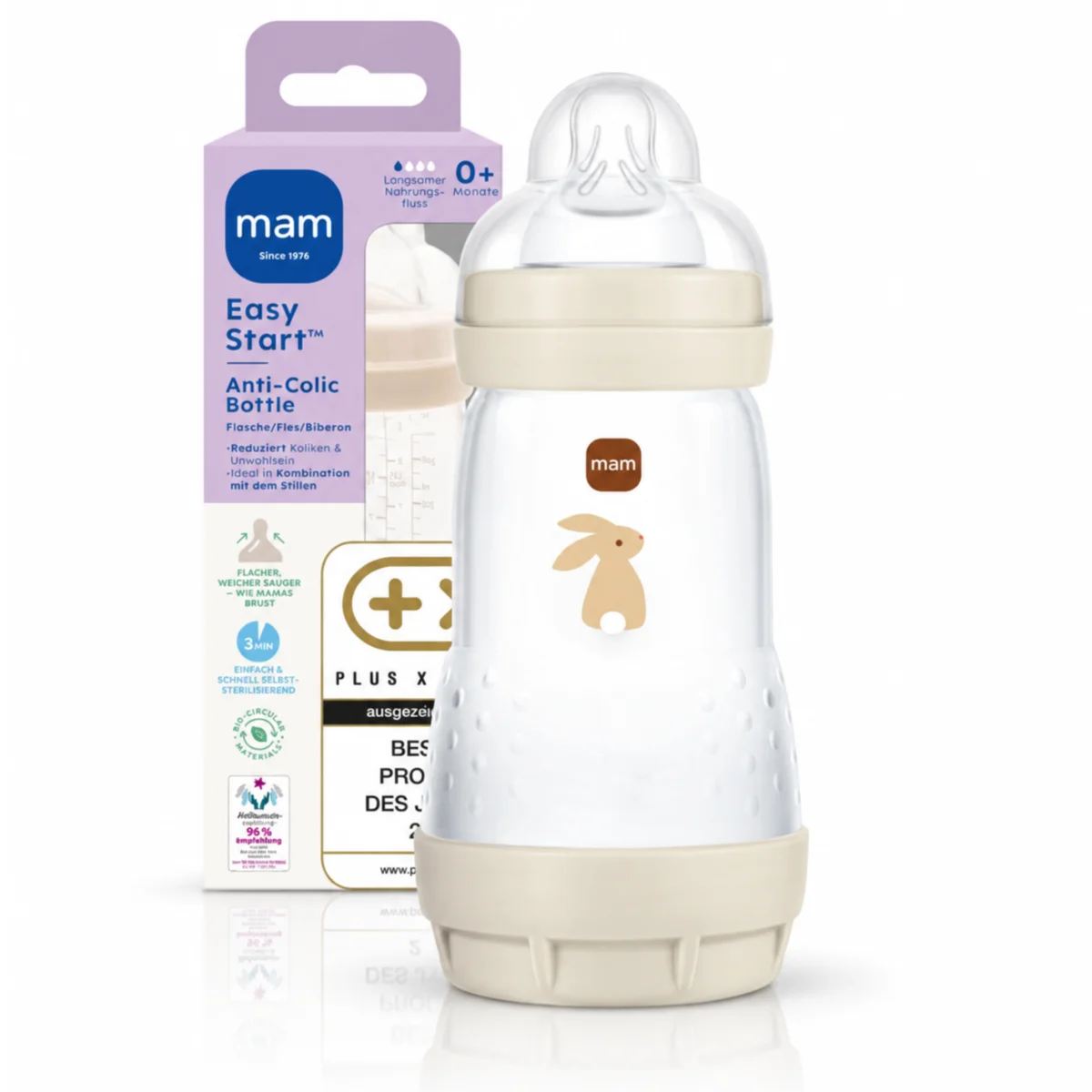 Butelka antykolkowa MAM Easy Start 260ml 0m+ samosterylizacja SkinSoft #zdjecie8