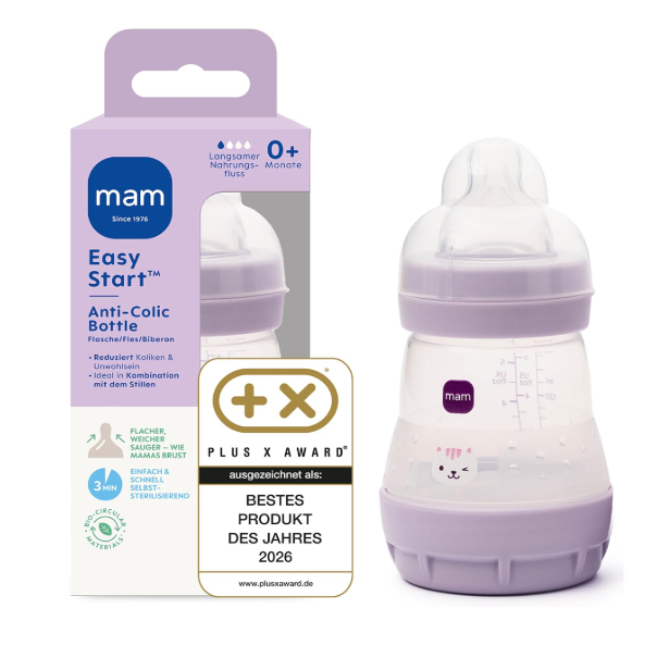 Butelka antykolkowa MAM Easy Start 130ml 0m+ samosterylizacja Fioletowa #zdjecie7