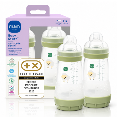 Butelki antykolkowe MAM Easy Start 160ml 2szt 0m+ smoczek 1 Zielone #zdjecie1