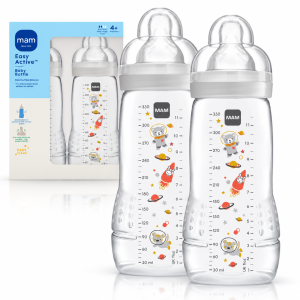 Butelka MAM Easy Active 330ml Zestaw 2szt 4m+ smoczek 2 SkinSoft rakieta #zdjecie1