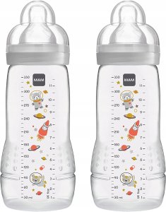 Butelka MAM Easy Active 330ml Zestaw 2szt 4m+ smoczek 2 SkinSoft rakieta #zdjecie2