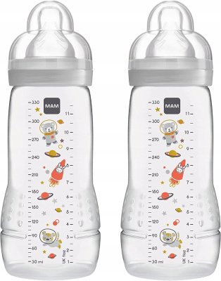 Butelka MAM Easy Active 330ml Zestaw 2szt 4m+ smoczek 2 SkinSoft rakieta #zdjecie2