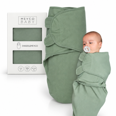 Otulacz niemowlęcy Meyco Baby swaddle 0-3m rożek bawełna zielony forest #zdjecie7