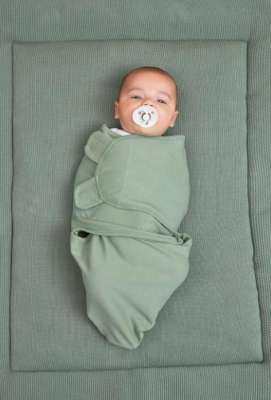 Otulacz niemowlęcy Meyco Baby swaddle 0-3m rożek bawełna zielony forest #zdjecie4