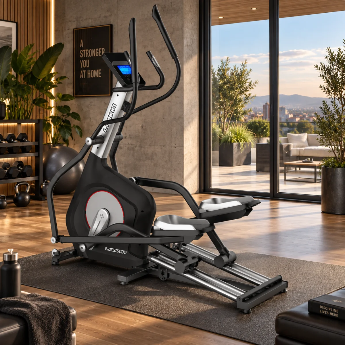 Trenażer eliptyczny Lamar ET 60A crosstrainer koło zamachowe 9kg LCD puls #zdjecie4