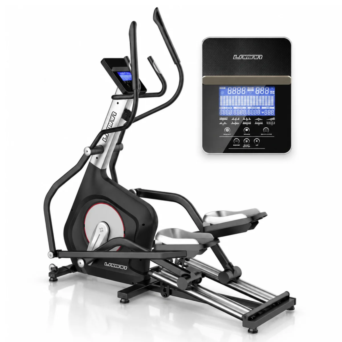 Trenażer eliptyczny Lamar ET 60A crosstrainer koło zamachowe 9kg LCD puls #zdjecie1