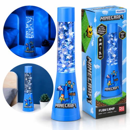 Lampa lawa Minecraft Paladone 33cm flow moby wodne brokat USB licencja #zdjecie10