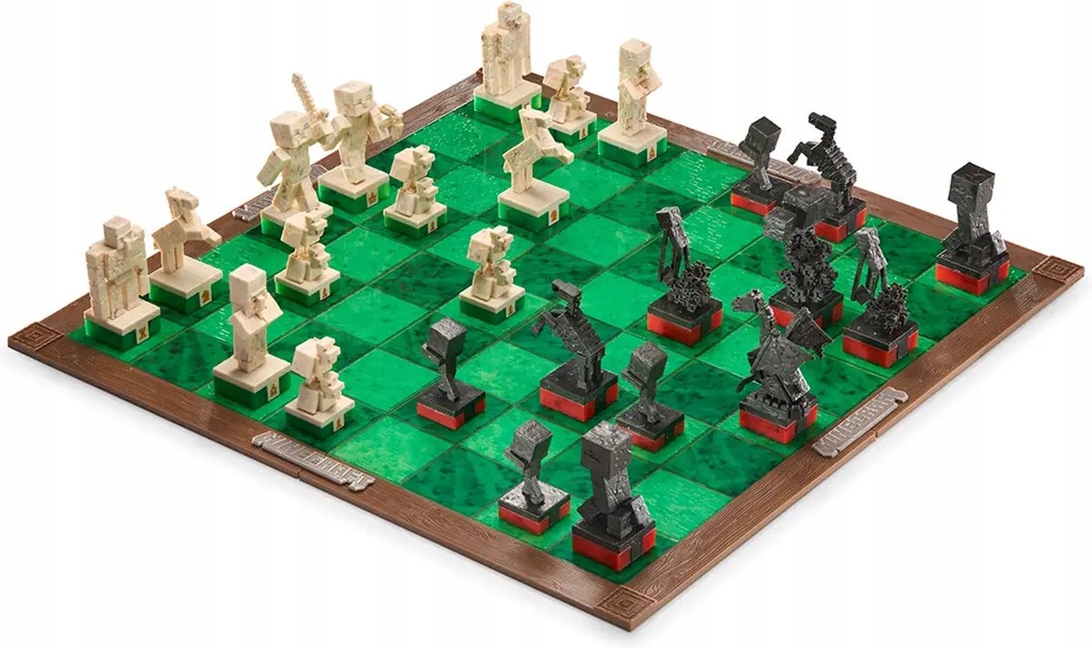 Szachy Minecraft Noble Collection 46cm Overworld Heroes vs Hostile Mobs #zdjecie1