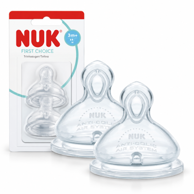 Smoczek do butelki NUK First Choice+ silikonowy rozmiar M 3m+ antykolkowy #zdjecie1