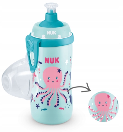 Kubek niekapek NUK Junior Cup 300ml 18m+ zmiana koloru ośmiornica miętowy #zdjecie3