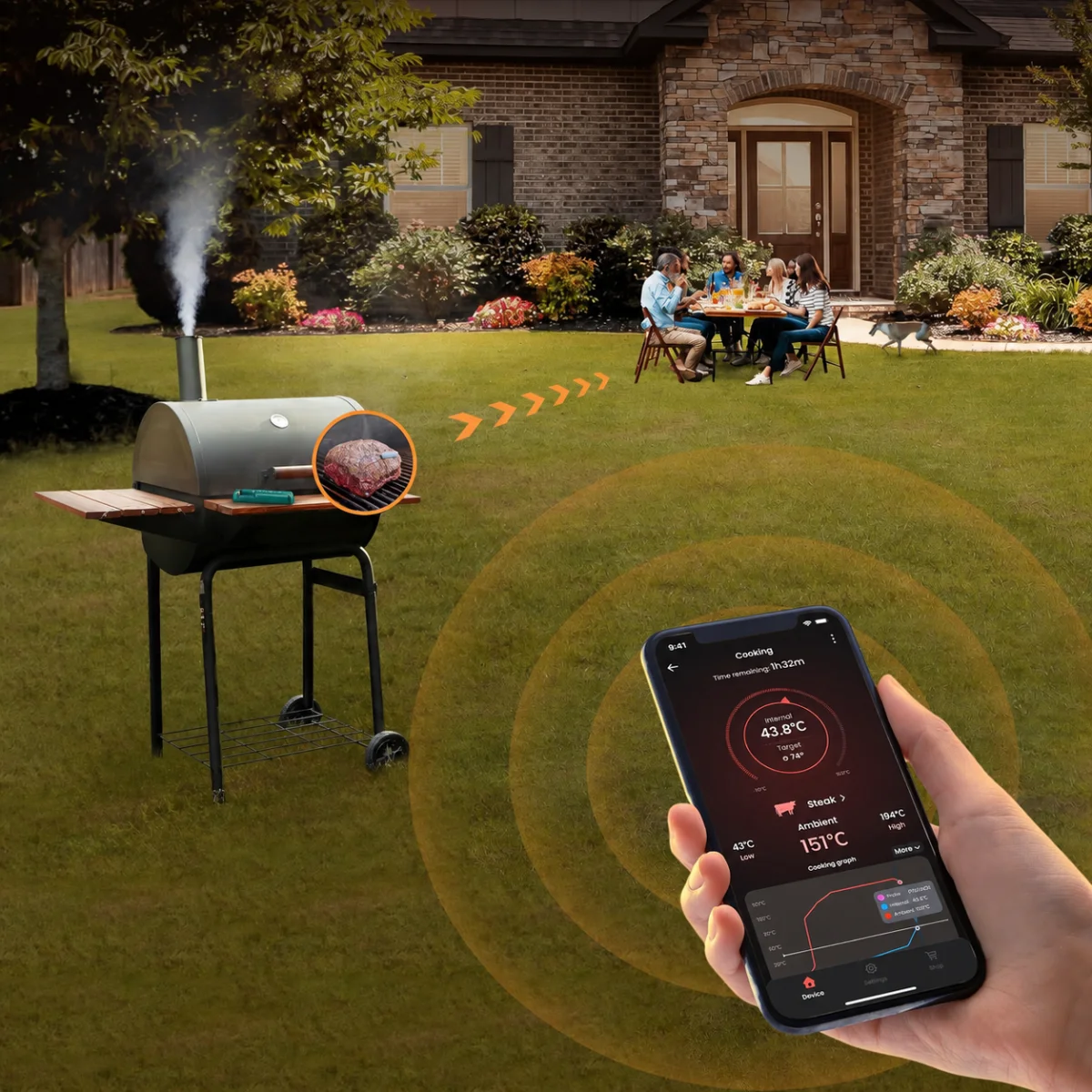 Termometr Do Grilla ThermoPro TP961 TempSpike 2 Sondy Bluetooth App 150m #zdjecie3