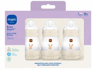 Butelki antykolkowe MAM Easy Start 160ml 3szt 0m+ przepływ 1 królik #zdjecie1