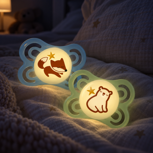 Smoczki MAM Perfect Night 0-6m 2szt świecące silikon SkinSoft pudełko #zdjecie9