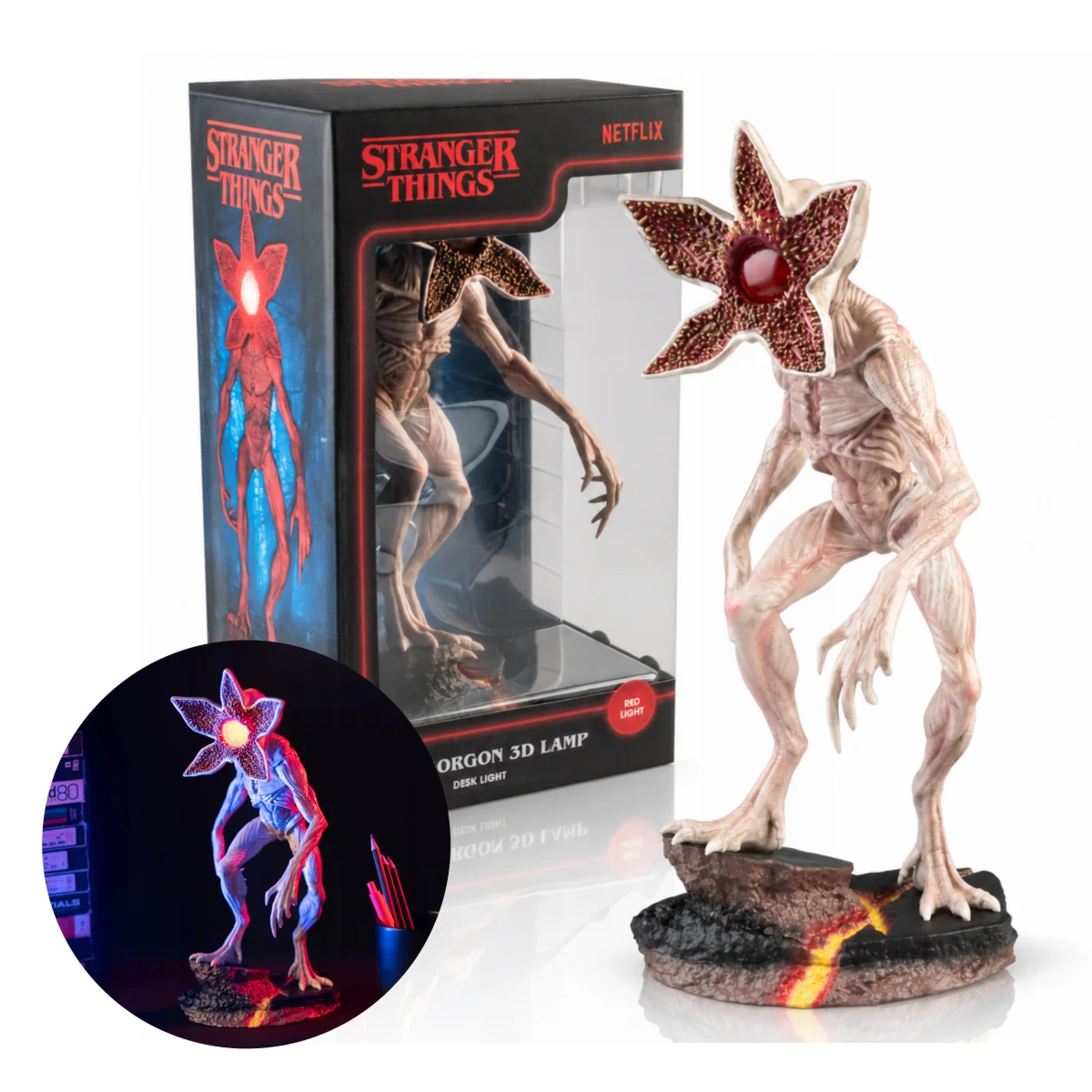 Lampka Stranger Things Demogorgon czerwona dotykowa USB-C obrotowa głowa #zdjecie12