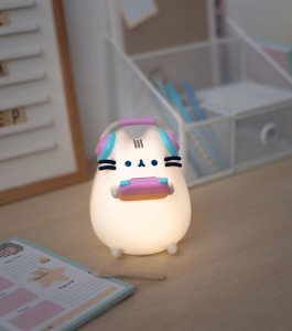 Lampka Pusheen Gamer 16cm biała USB-C bateryjna kot licencjonowana nocna #zdjecie4