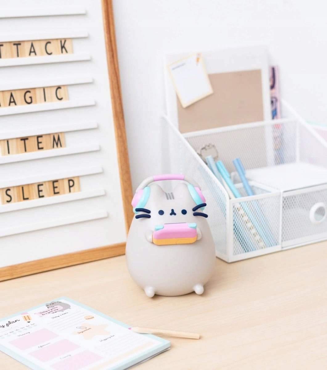 Lampka Pusheen Gamer 16cm biała USB-C bateryjna kot licencjonowana nocna #zdjecie5