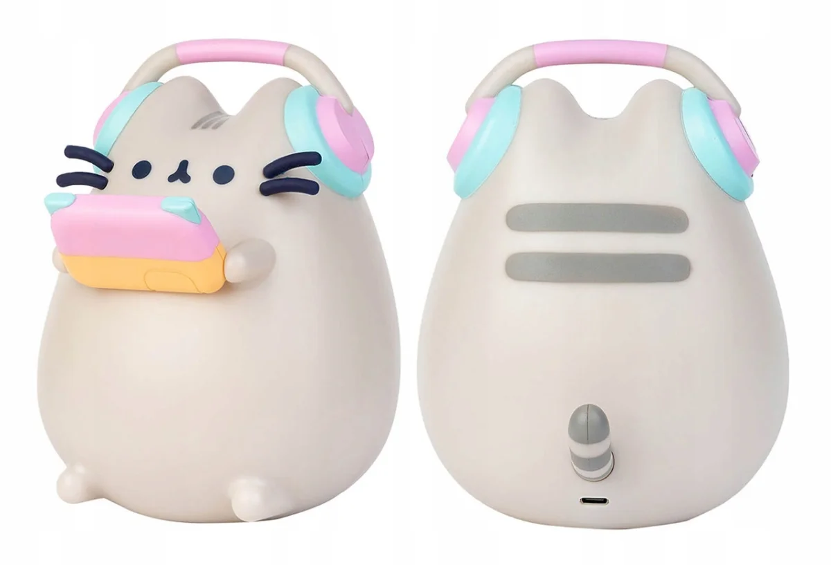 Lampka Pusheen Gamer 16cm biała USB-C bateryjna kot licencjonowana nocna #zdjecie7