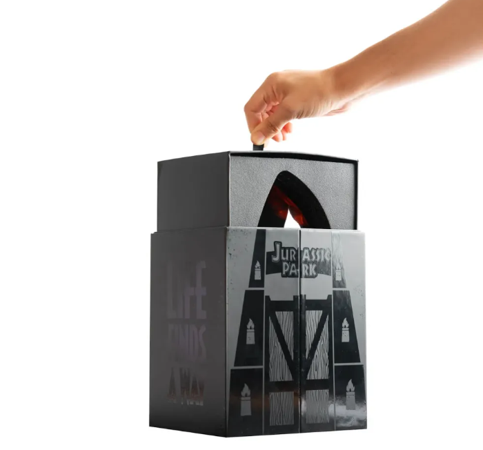 Lampka Jurassic Park bursztyn z komarem 13cm ciepłe światło USB-C żywica #zdjecie9