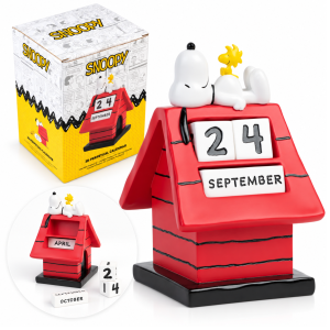 Kalendarz wieczny 3D Snoopy buda Peanuts żywica ręcznie malowany 15cm #zdjecie1