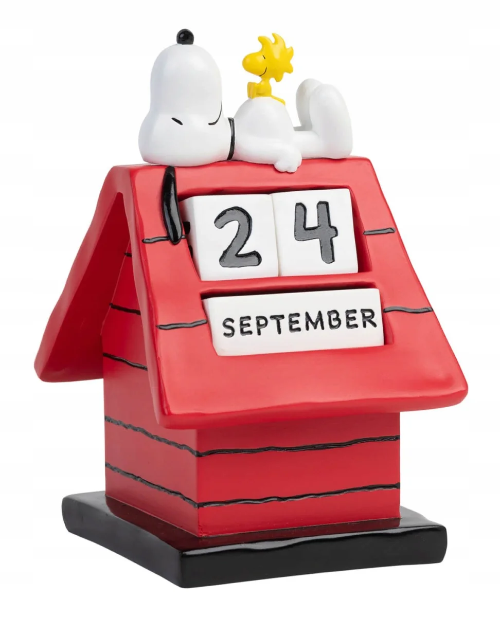 Kalendarz wieczny 3D Snoopy buda Peanuts żywica ręcznie malowany 15cm #zdjecie2