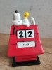 Kalendarz wieczny 3D Snoopy buda Peanuts żywica ręcznie malowany 15cm #zdjecie8