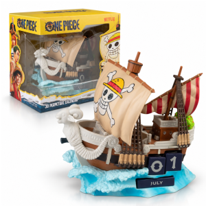 Kalendarz wieczny 3D One Piece Going Merry statek Netflix 5 klocków PVC #zdjecie8