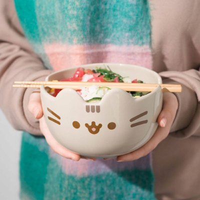Miska do ramenu Pusheen kamionka 900ml pałeczki bambusowe zmywarka kot #zdjecie8