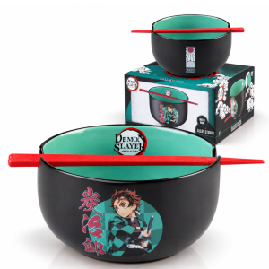 Miska do ramenu Demon Slayer kamionka 900ml pałeczki metalowe zmywarka #zdjecie8