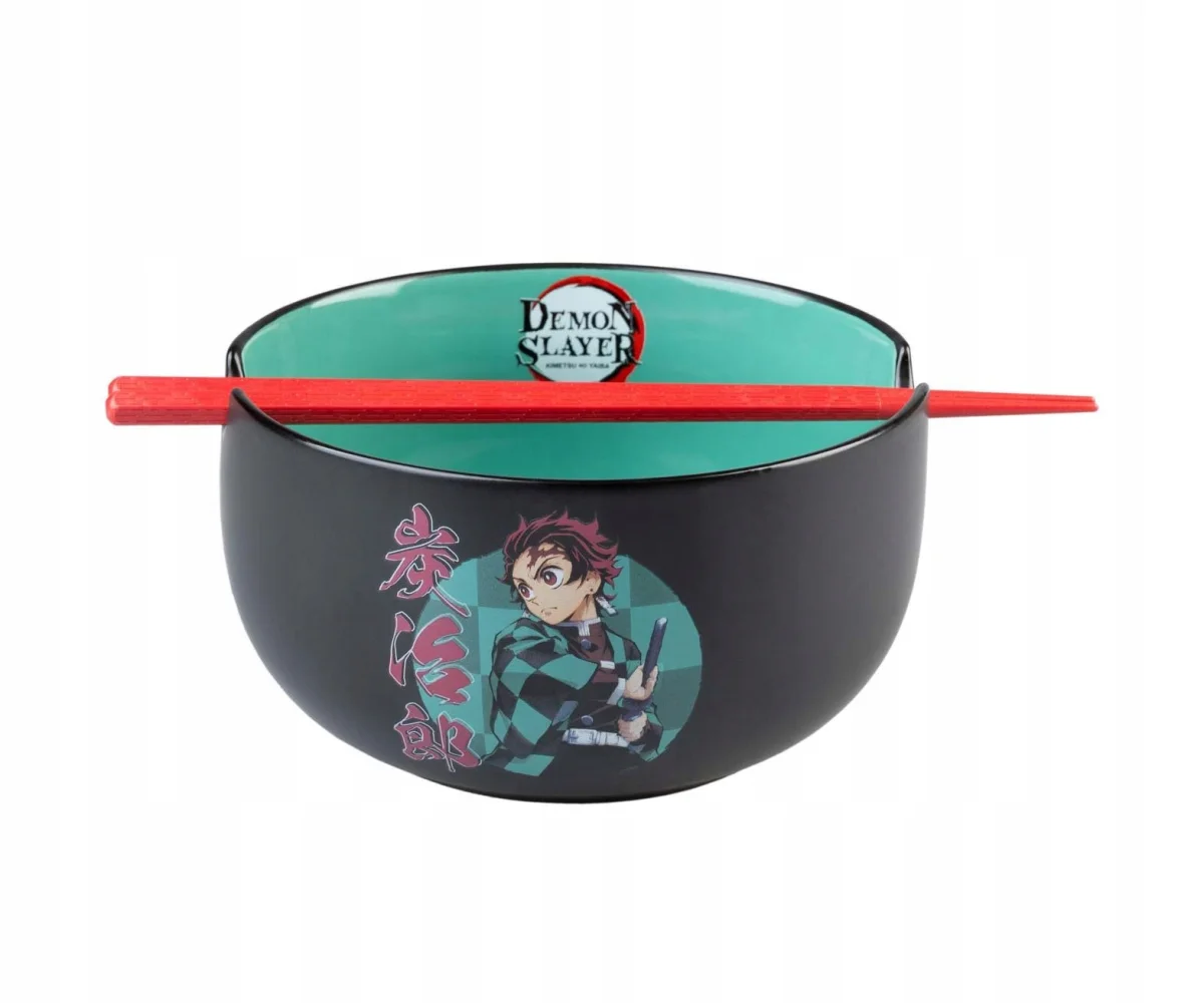 Miska do ramenu Demon Slayer kamionka 900ml pałeczki metalowe zmywarka #zdjecie1