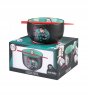 Miska do ramenu Demon Slayer kamionka 900ml pałeczki metalowe zmywarka #zdjecie3