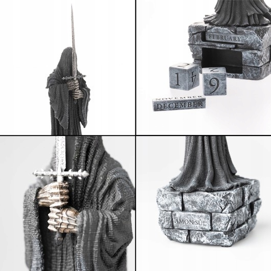 Kalendarz wieczny 3D Władca Pierścieni Nazgul 23cm żywica ręcznie malowany #zdjecie4