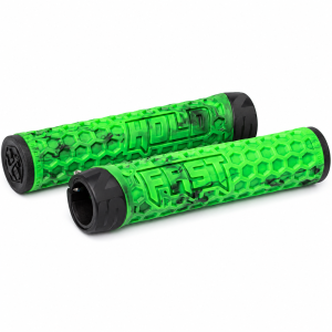 Gripy Rowerowe NS Bikes Hold Fast NSP-3915 Skręcane Klamra Zielono Czarne #zdjecie2