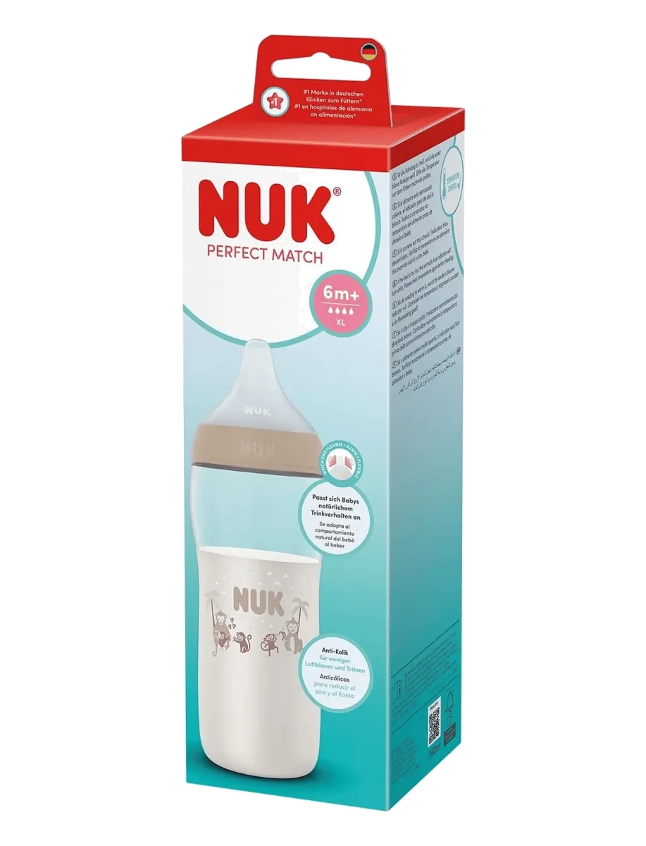 Butelka antykolkowa NUK Perfect Match 360ml 6m+ wskaźnik temperatury #zdjecie5