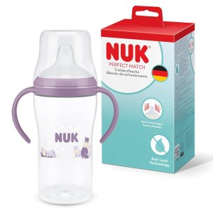 Butelka do nauki picia NUK Perfect Match 260ml 6m+ uchwyty fioletowa hipcio #zdjecie7