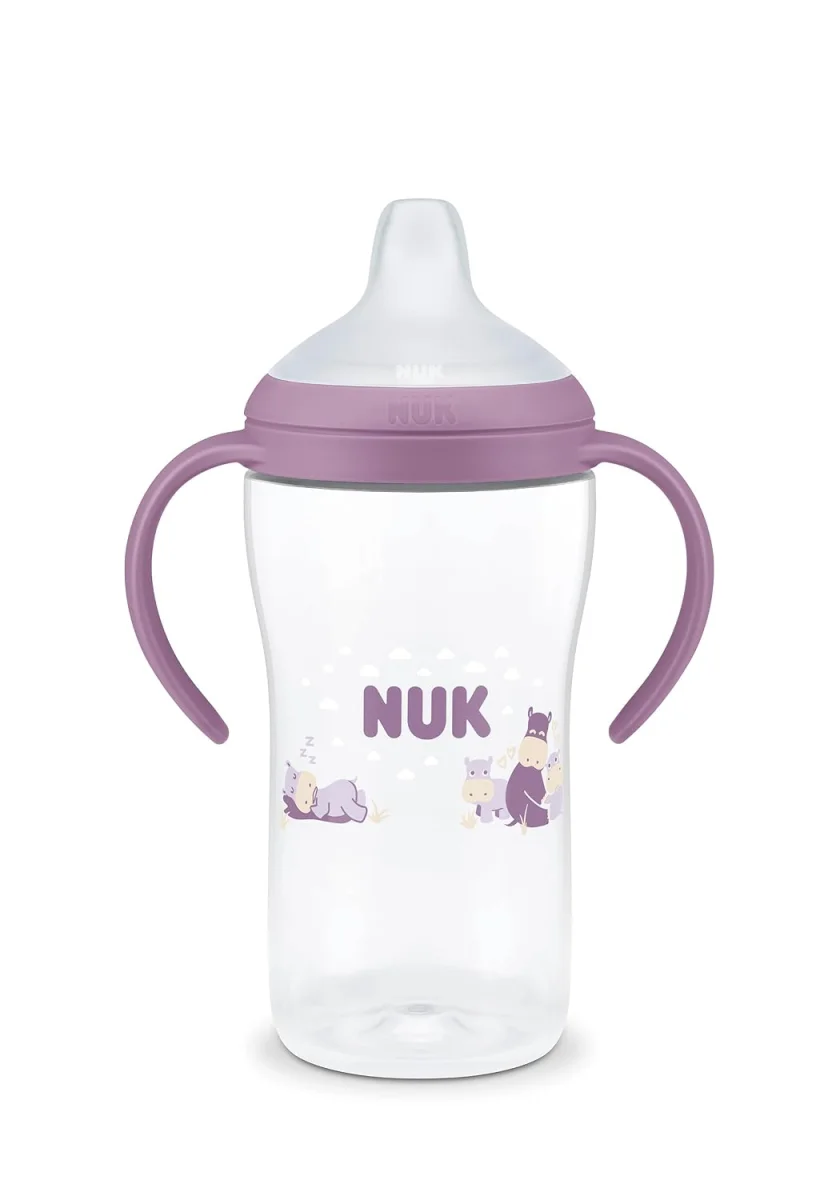 Butelka do nauki picia NUK Perfect Match 260ml 6m+ uchwyty fioletowa hipcio #zdjecie6