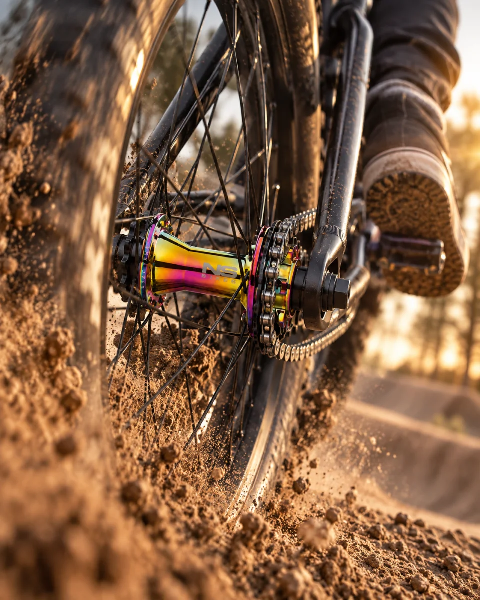 NS Bikes Piasta Tył NSP-3654 Rotary Rear Single Speed 32H Disc Oilslick #zdjecie5