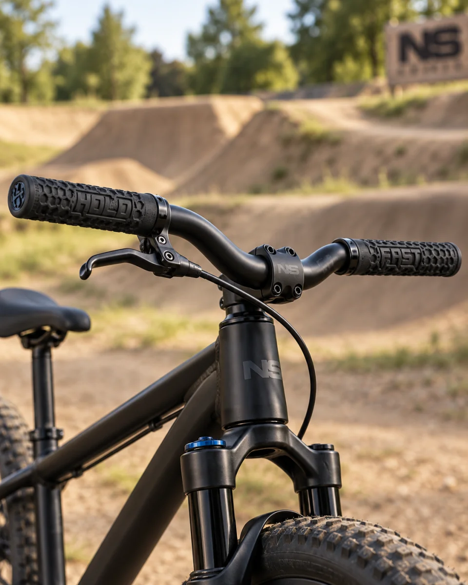 NS Bikes Grip Hold Fast NSP-3914 Chwyty Kierownicy Skręcane Black 140mm #zdjecie2