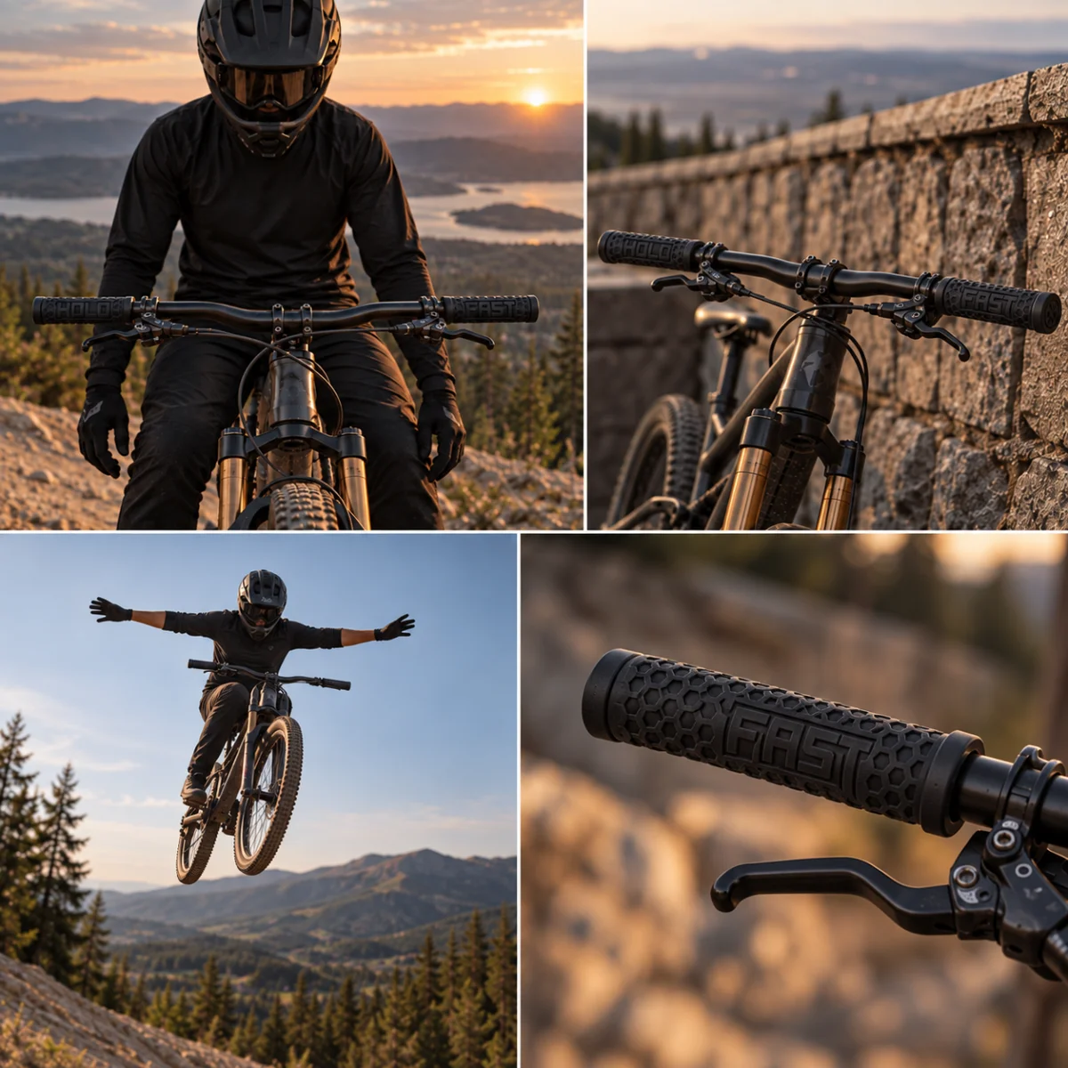 NS Bikes Grip Hold Fast NSP-3914 Chwyty Kierownicy Skręcane Black 140mm #zdjecie6