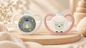 Smoczek 2szt NUK Perfect Match Air Night 6-18m silikon etui owca świecące #zdjecie7
