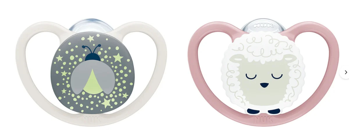 Smoczek 2szt NUK Perfect Match Air Night 6-18m silikon etui owca świecące #zdjecie6