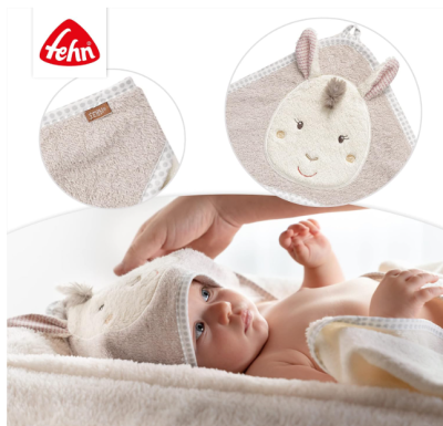 Ręcznik z kapturem Fehn Lama Peru 80x80 bawełna frotte niemowlę 0m+ #zdjecie5
