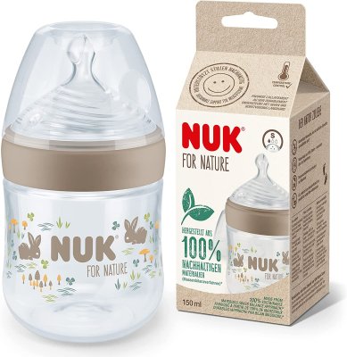 Butelka antykolkowa NUK for Nature 150ml 0-6m beżowa #zdjecie1
