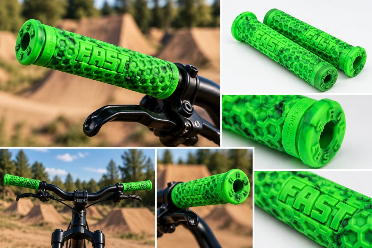 Gripy NS Bikes NSP-3911 Hold Fast Unlocked Gripy Zielono-Czarne Barendy #zdjecie4