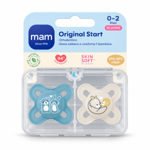 Smoczek MAM Original Start 0-2m 2szt silikon SkinSoft pudełko #zdjecie2