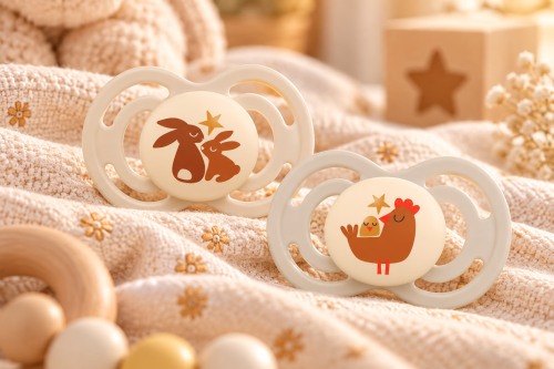 Smoczki MAM Perfect Night 16m+ 2szt świecące silikon pudełko zając kurka #zdjecie2