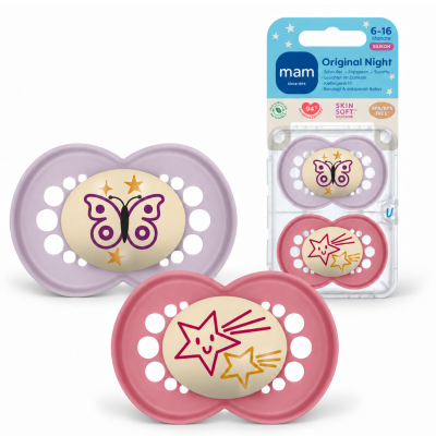 Smoczki MAM Original Night 6-16m 2szt świecące samosterylizacja motyl #zdjecie5